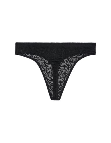 HOM G-String Free Cut Lace Zwart