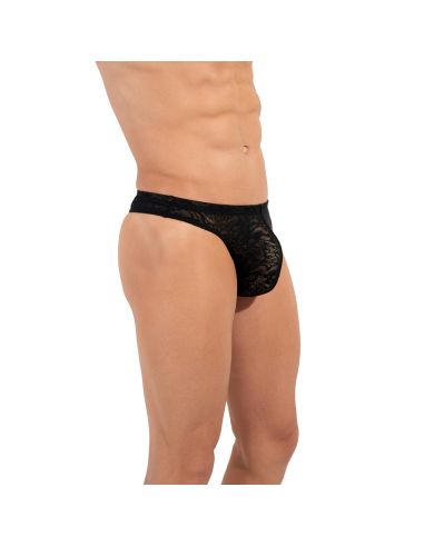 HOM G-String Free Cut Lace Zwart
