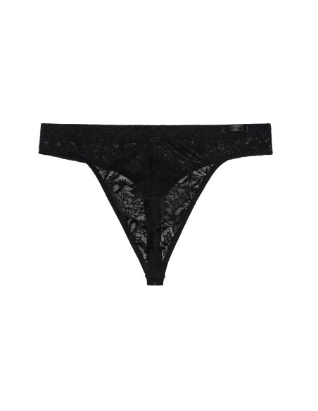 HOM G-String Free Cut Lace Zwart