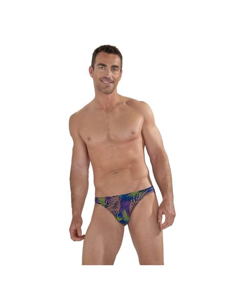 HOM Funky Styles Micro Brief Navy Leaf Print