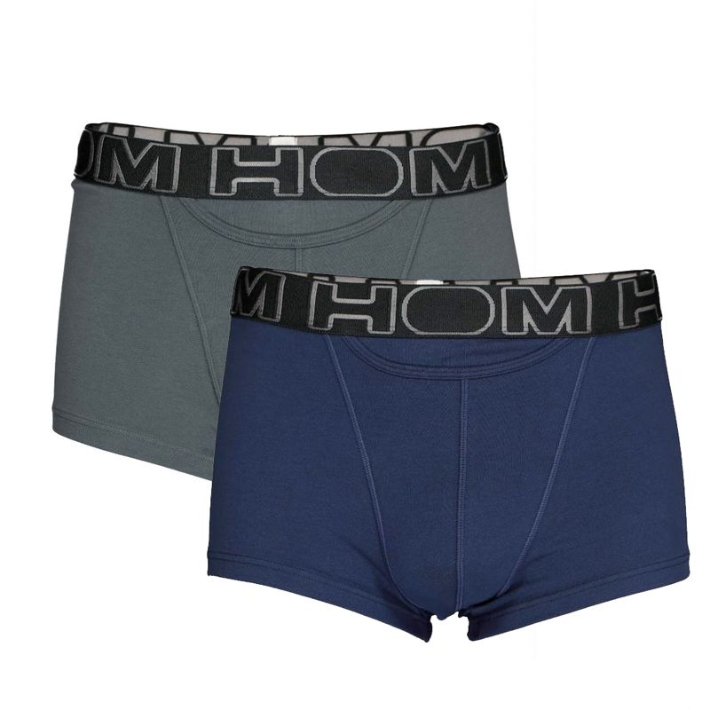 HOM H01 Boxer Brief Navy Grey 2Pack Boxerlines