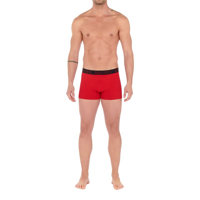 HOM H01 Boxer Brief Black Red 2Pack Boxerlines