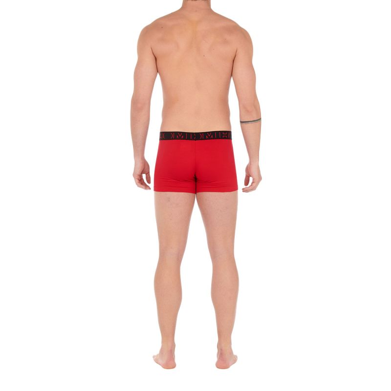HOM H01 Boxer Brief Black Red 2Pack Boxerlines
